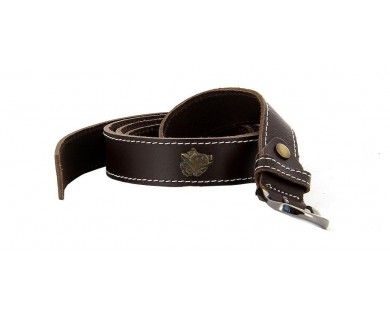 Ceinture en cuir pleine fleur piquee sanglier Januel 