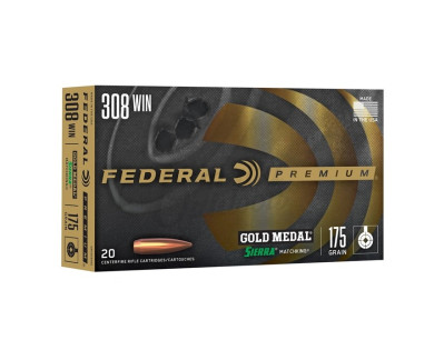 Munitions FEDERAL Sierra Matchking Gold Medal BTHP 175 grain...