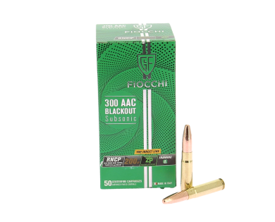 Munitions FIOCCHI calibre 300AAC Blackout Subsonic 200 grains RNCPavis, caractéristiques, performances