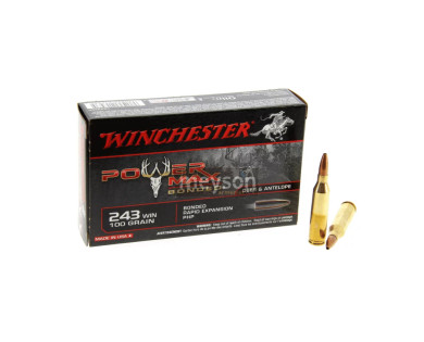 Munitions Winchester Power Max Bonded 243 WIN 100 Gr