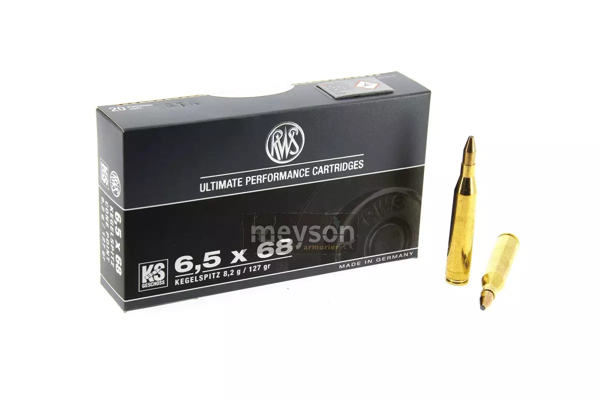Munitions RWS Calibre 6,5x68 Ks 8.2g