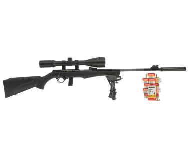Carabine Rossi 8122 Calibre 22LR Synthétique noire + Pack SNIPER 6-24x50