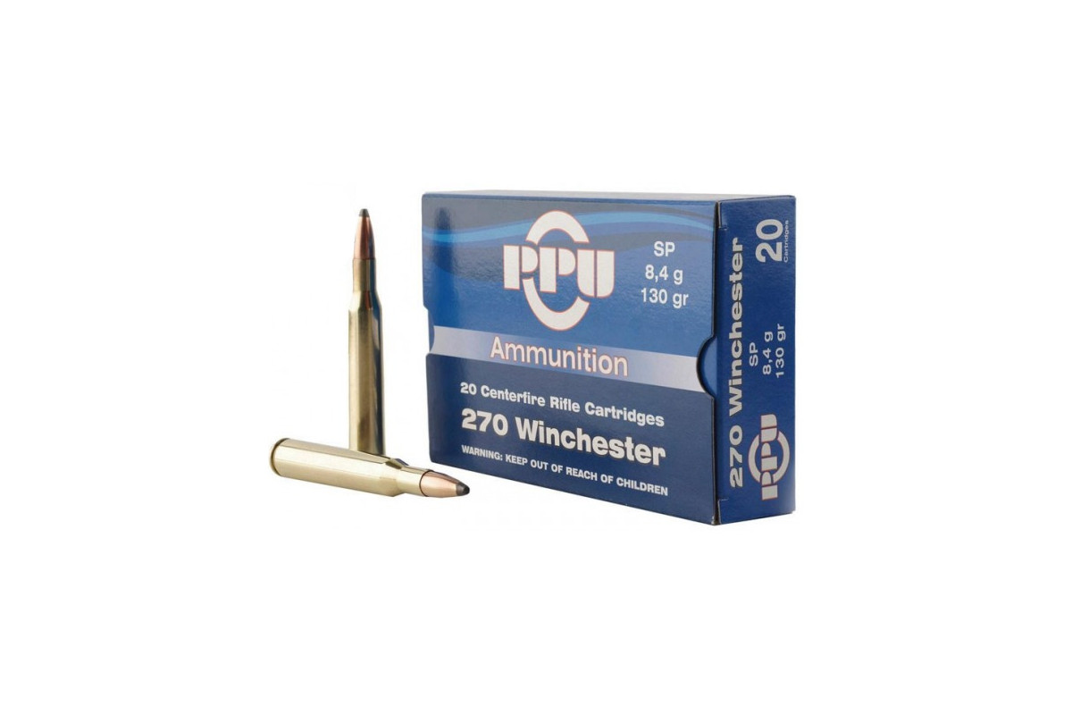 Munitions PPU calibre 270 Winchester SP 130 grains avis, car... Munitions PPU calibre 270 Winchester SP 130 grains avis, car...