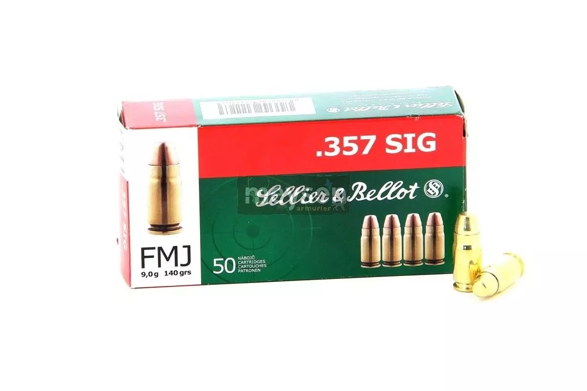 Munitions Sellier & Bellot 357 SIG 140 grains Boîte de 50 