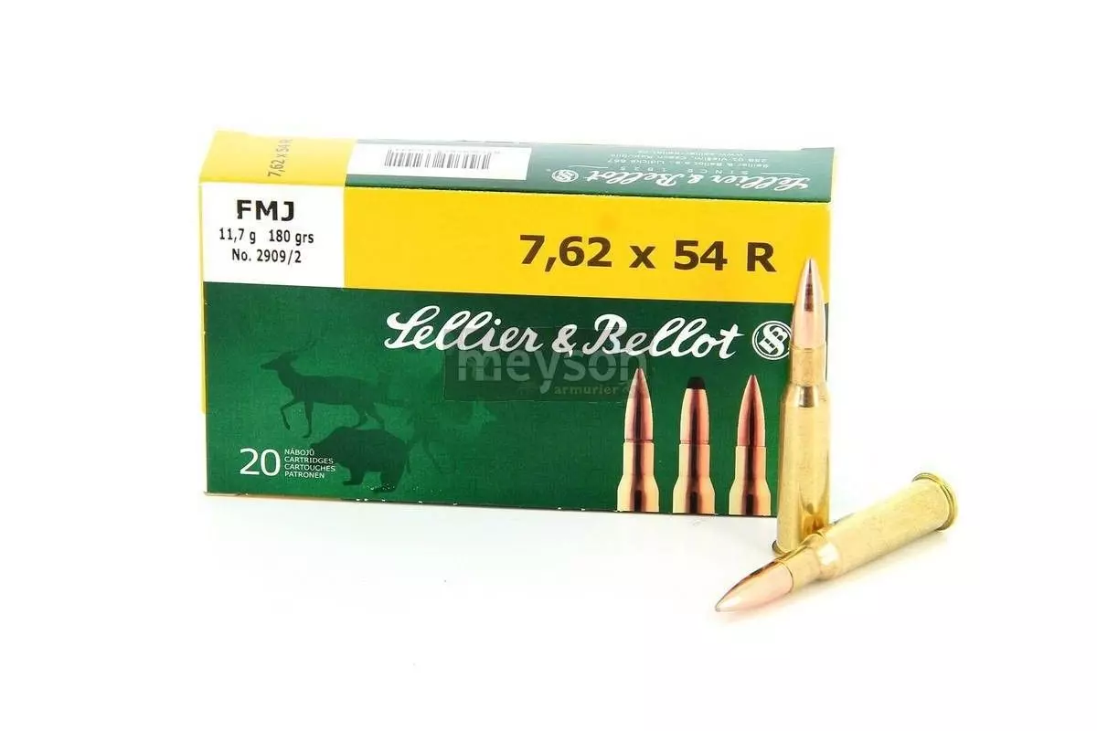 Munitions Sellier & Bellot 7,62x54R FMJ 180 grs 