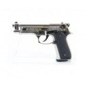 Pistolet BRUNI M92 nickelé à blanc 9mm 