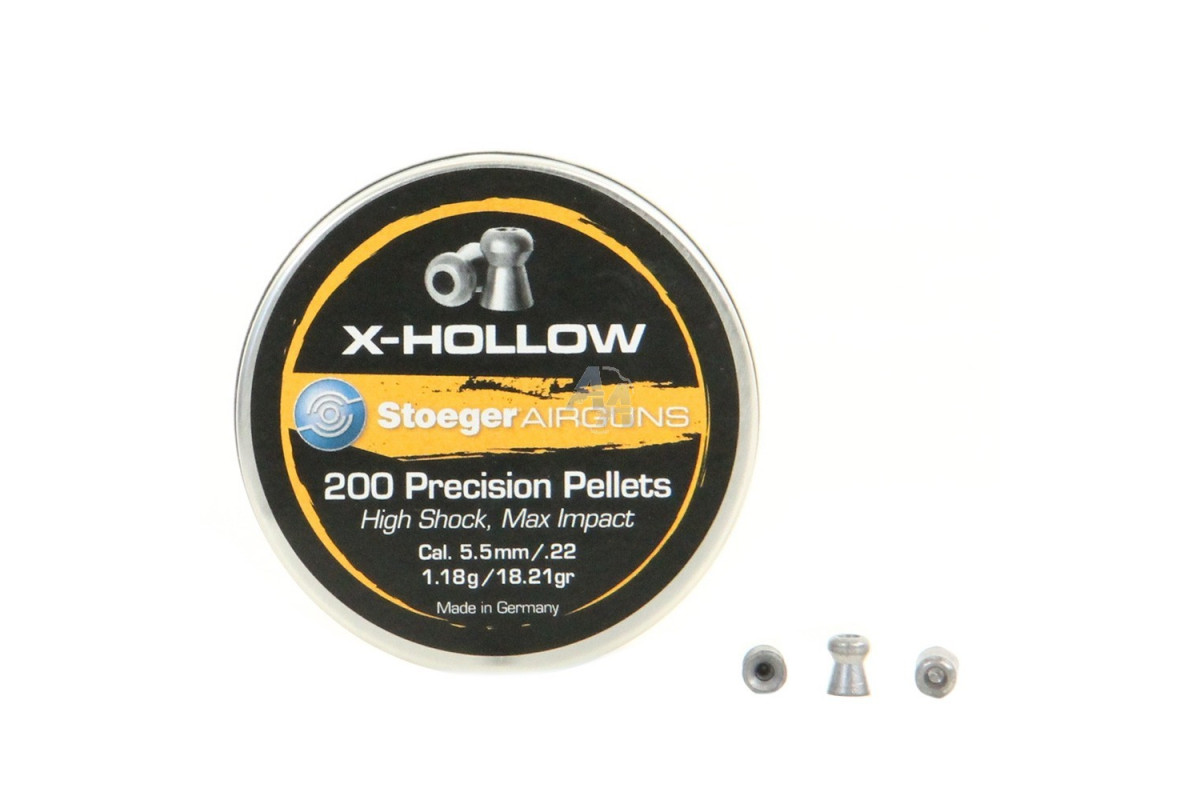 Plombs Stoeger Calibre 5.5 mm X-HOLLOW - boîte de 50 Plombs Stoeger Calibre 5.5 mm X-HOLLOW - boîte de 50