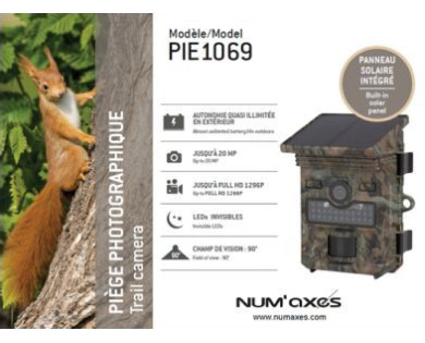 Piège photographique PIE1069 avec panneau solaire intégré - ...