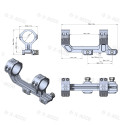 Montage Vector Optics Elite Picatinny 30 mm aluminium Noir