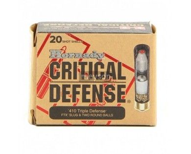 Cartouches Hornady Critical Defense 410 triple defense 