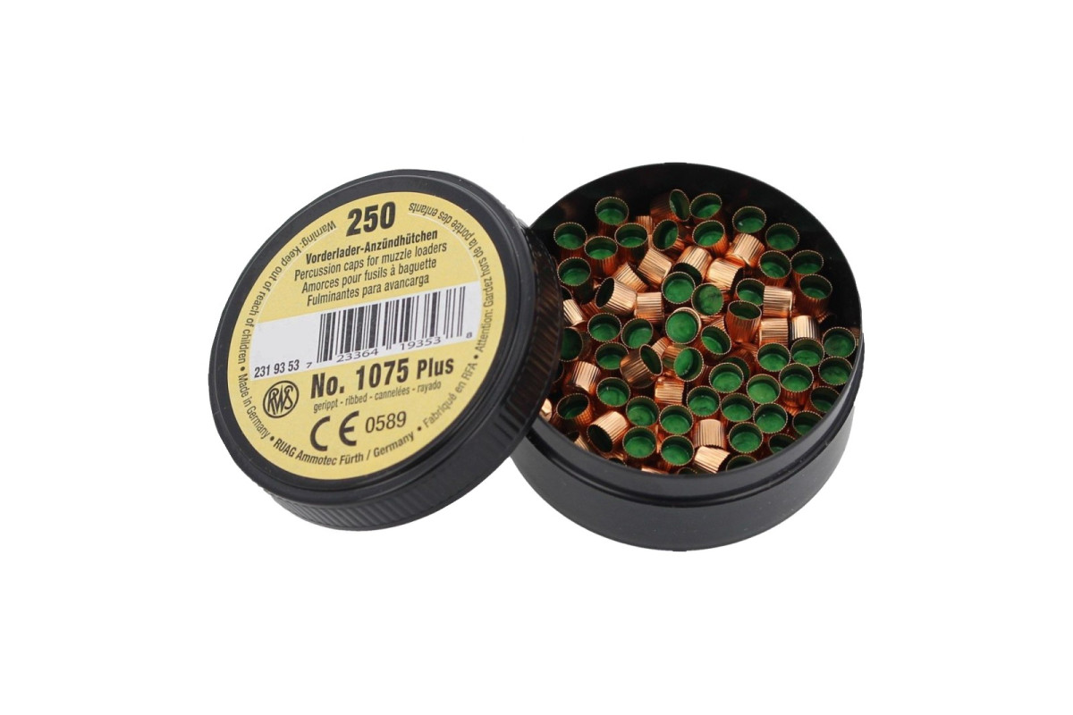 Amorces Cannelées RWS 1075+ Pour Fusil à poudre noire Boite de 250 avis, caractéristiques, performances Amorces Cannelées RWS 1075+ Pour Fusil à poudre noire Boite de 250 avis, caractéristiques, performances