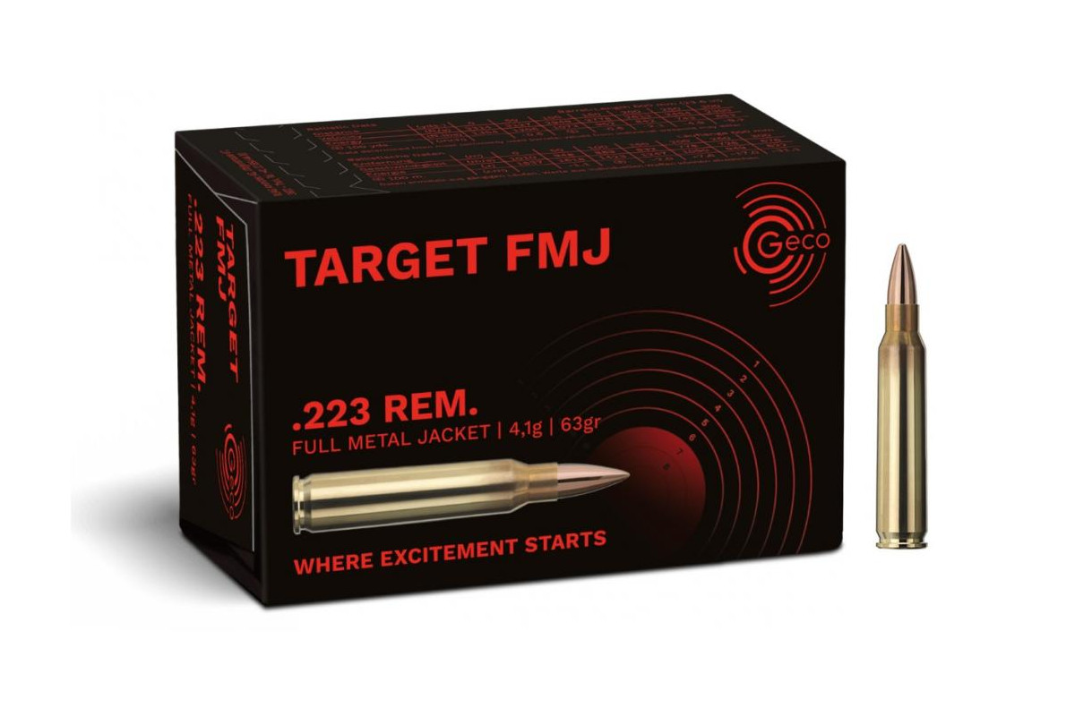 Munitions Geco 223 Remington FMJ 63 grs boîte de 50 avis, caractéristiques, performances Munitions Geco 223 Remington FMJ 63 grs boîte de 50 avis, caractéristiques, performances