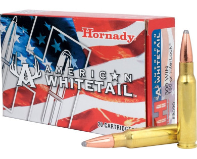 Munitions Hornady American Whitetail Interlock SP calibre 30...
