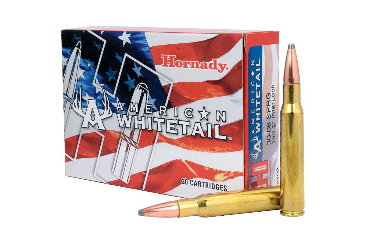 Munitions Hornady American Whitetail Interlock SP calibre 30... Munitions Hornady American Whitetail Interlock SP calibre 30...