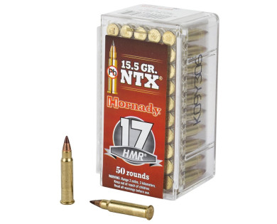 Cartouches Hornady NTX 15,5 grs calibre 17 HMR x50
