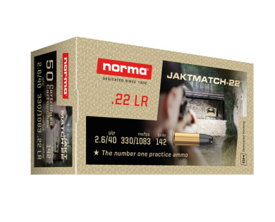 Munitions 22Lr NORMA Jaktmatch-22 Bte de 50 avis, caractéristiques, performances