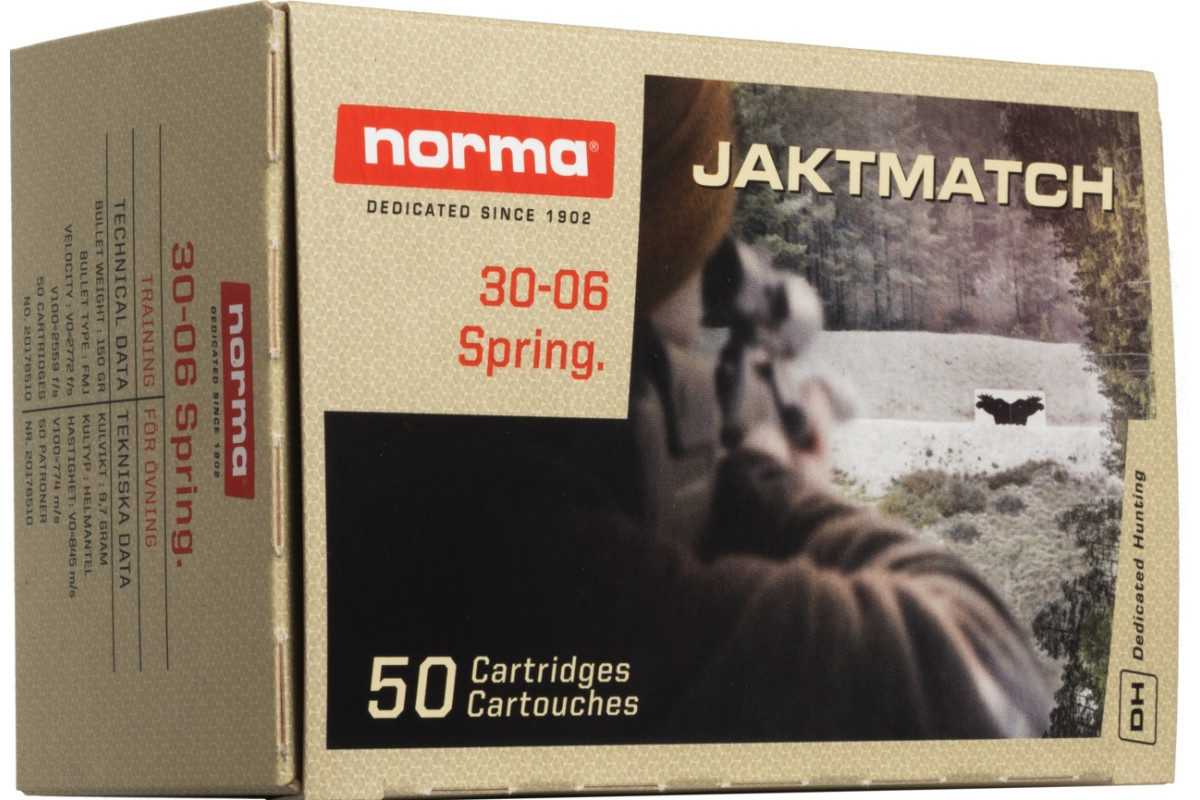 Munitions NORMA Jaktmatch calibre 30-06 - 150 grains avis, c... Munitions NORMA Jaktmatch calibre 30-06 - 150 grains avis, c...