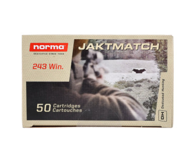 Munitions NORMA Jaktmatch calibre 243 Winchester - 95 grains...