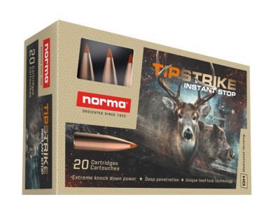 Munitions NORMA Tipstrike calibre 7mm Rem Mag - 160 grains a...