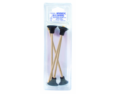 4 fléchettes bois + ventouse pour armes SPEEDY