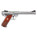 Pistolet RUGER Mark IV Hunter fluté Inox .22LR