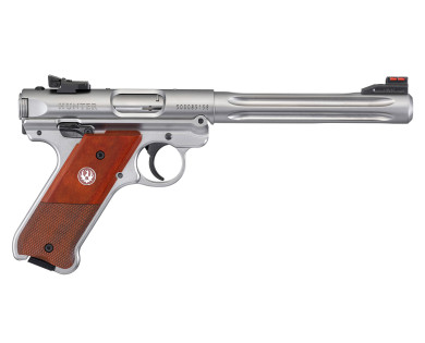 Pistolet RUGER Mark IV Hunter fluté Inox .22LR
