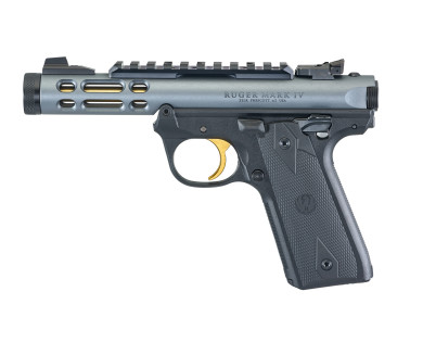 Pistolet RUGER Mark IV 22/45 lite Gris et Or Optic Ready fileté .22LR