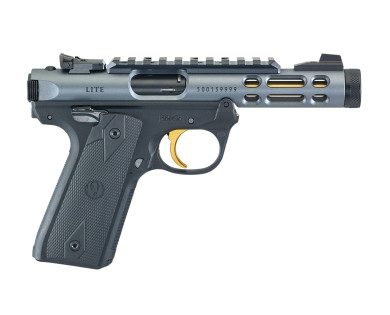 Pistolet RUGER Mark IV 22/45 lite Gris et Or Optic Ready...