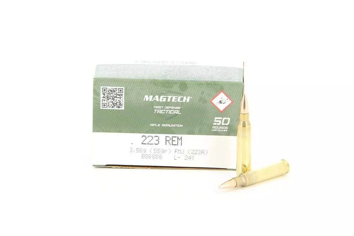 Munitions Magtech 223 Remington FMJ 55 grs boîte de 50 