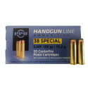 Munitions PPU calibre 38 Special SJHP 158 grains