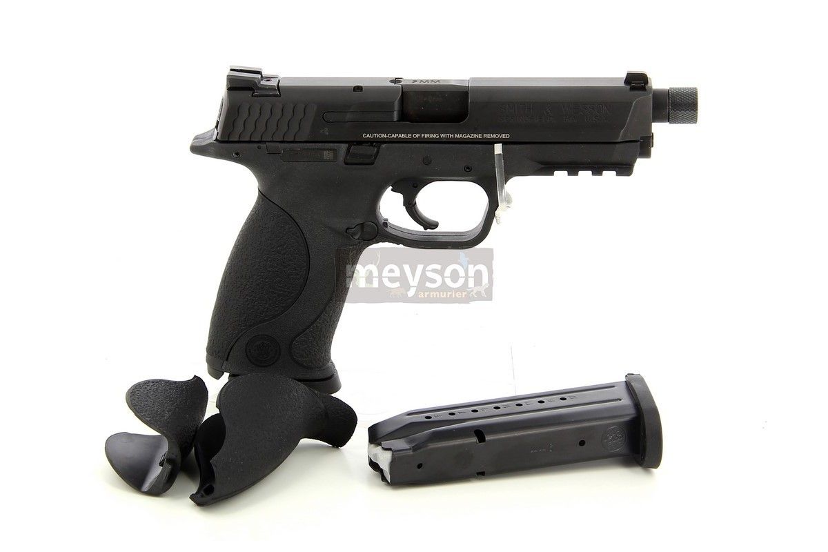 Pistolet Smith & Wesson MP9 DAO Fileté 1/2x28 calibre 9x19 mm Pistolet Smith & Wesson MP9 DAO Fileté 1/2x28 calibre 9x19 mm