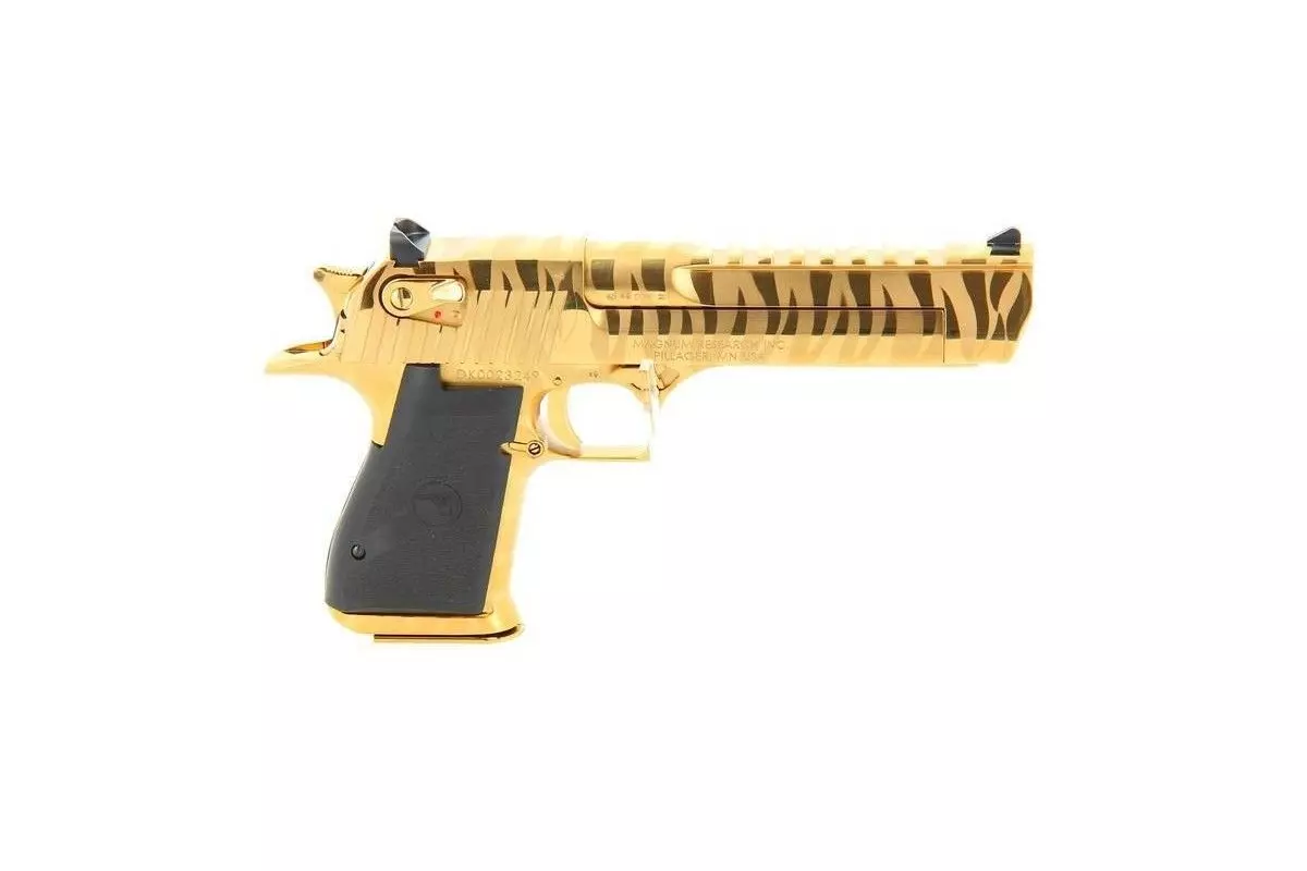Pistolet Desert Eagle Tigré Or calibre 50AE 