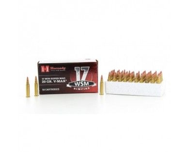 Cartouches 17 WSM 20 gr V-MAX x 50 Hornady 