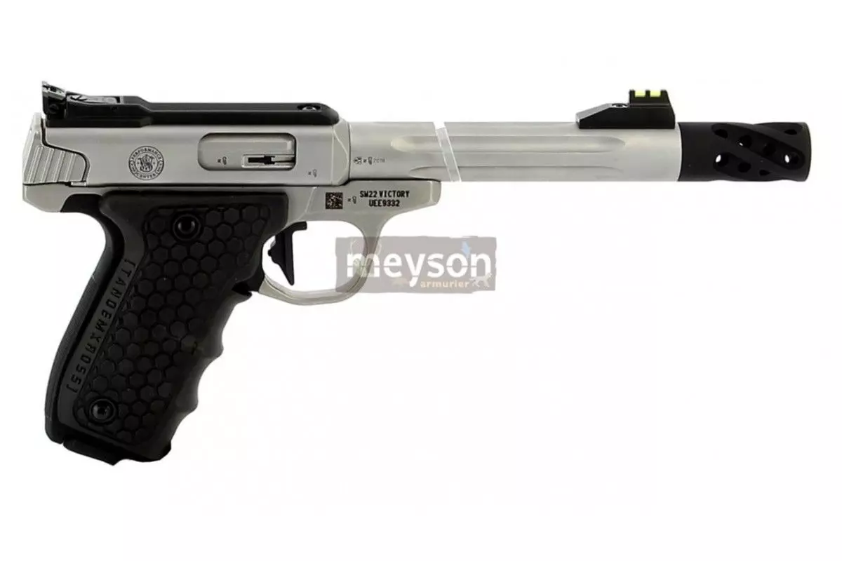 Pistolet semi-automatique Smith & Wesson Performance Center Victory Target inox calibre 22 LR 