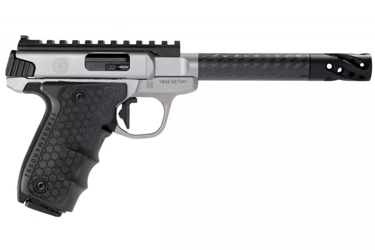 Smith & Wesson SW22 Victory 22LR Performance Center Target Model avec baril en fibre de carbone 