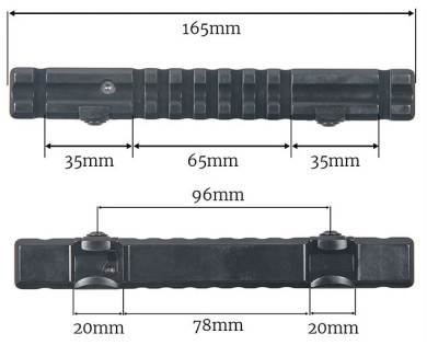 Rail Picatinny ERATAC en acier pour Sauer 303 Gen II et Sauer 404