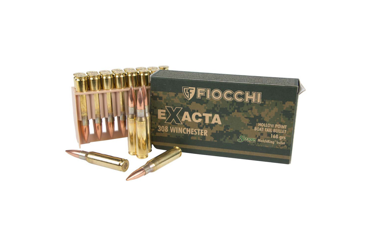 Boite de 20 cartouches FIOCCHI Calibre 308 Winchester EXACTA HPBT 168 Grains Boite de 20 cartouches FIOCCHI Calibre 308 Winchester EXACTA HPBT 168 Grains