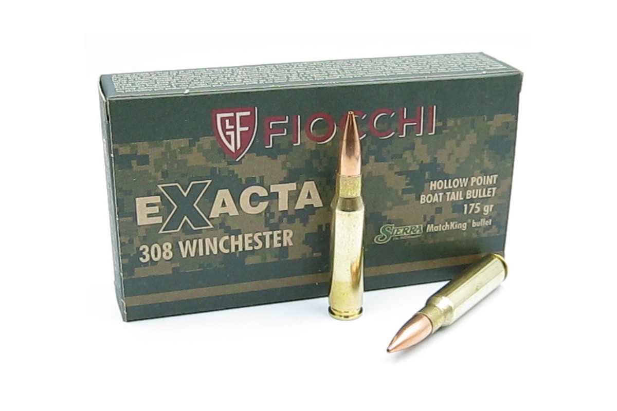 Boite de 20 cartouches FIOCCHI Calibre 308 Winchester EXACTA HPBT 175 Grains Boite de 20 cartouches FIOCCHI Calibre 308 Winchester EXACTA HPBT 175 Grains