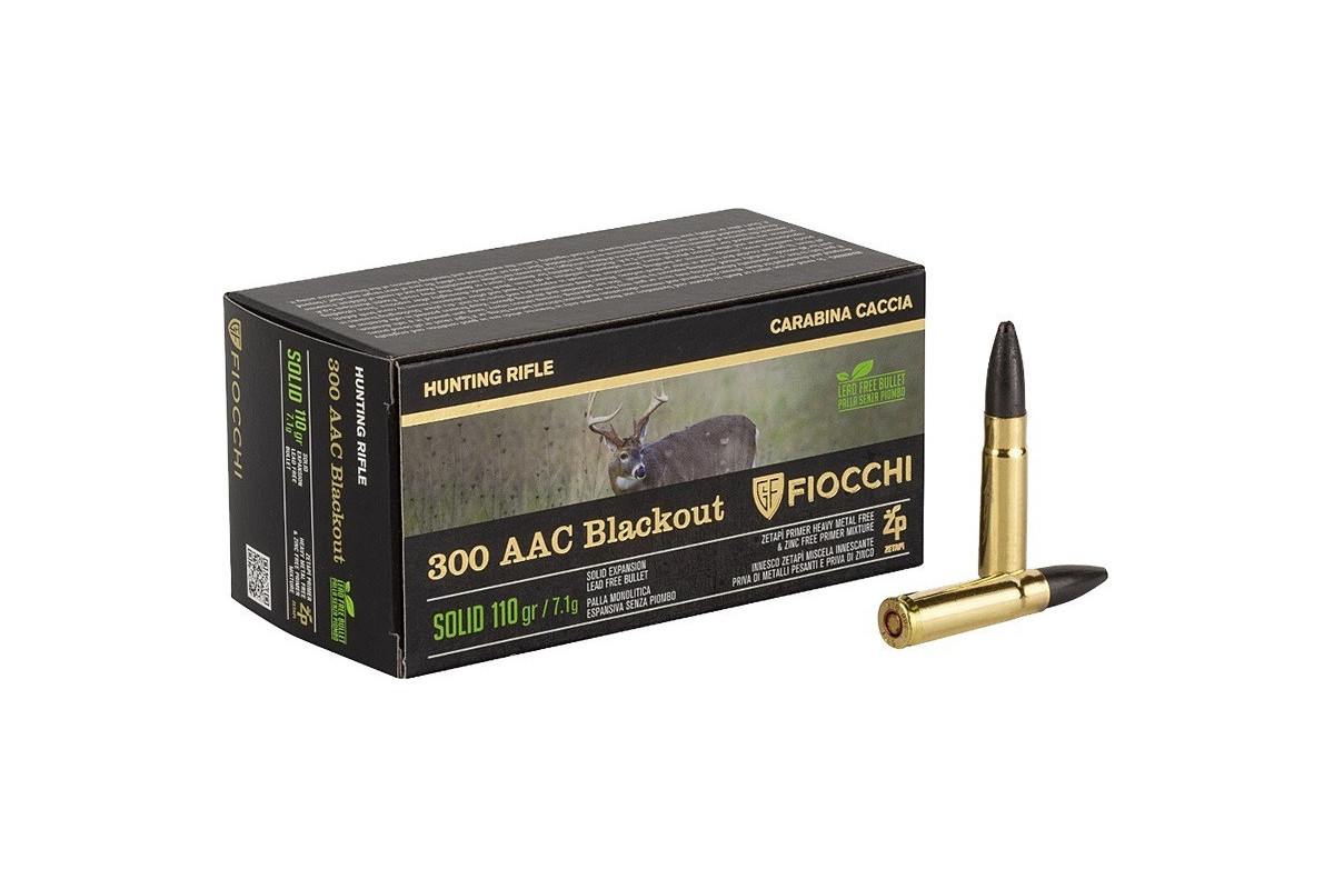 Boite de 50 cartouches FIOCCHI Calibre 300 AAC BLACKOUT SOLID EXP 110 Grains Boite de 50 cartouches FIOCCHI Calibre 300 AAC BLACKOUT SOLID EXP 110 Grains