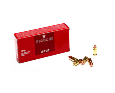 Boite de 50 cartouches FIOCCHI Calibre 357 SIG FMJTC 124...