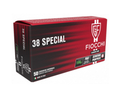 Boite de 50 cartouches FIOCCHI Calibre 38 Special LWC 148...