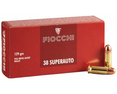 Boite de 50 cartouches FIOCCHI Calibre 38 SUPER AUTO FMJ...
