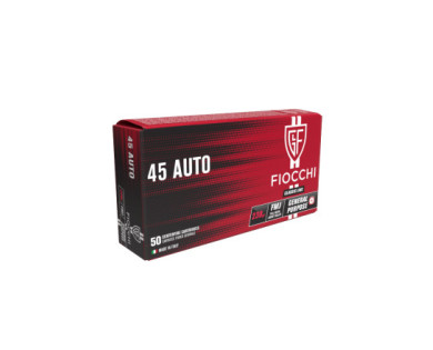 Boite de 50 cartouches FIOCCHI Calibre 45 ACP FMJ 230 Grains