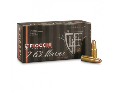 Boite de 50 cartouches FIOCCHI Calibre 7,63 Mauser FMJ 88...