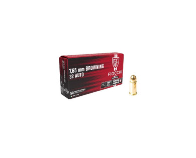Boite de 50 cartouches FIOCCHI Calibre 7.65 Browning FMJ...