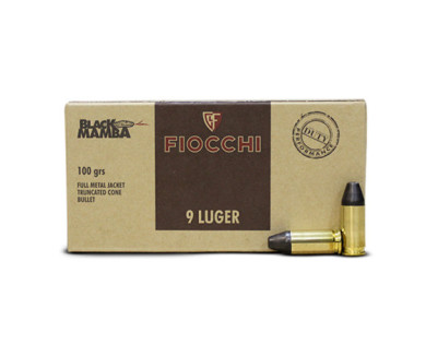 Boite de 50 cartouches FIOCCHI Calibre 9x19 FMJTC BLACK...
