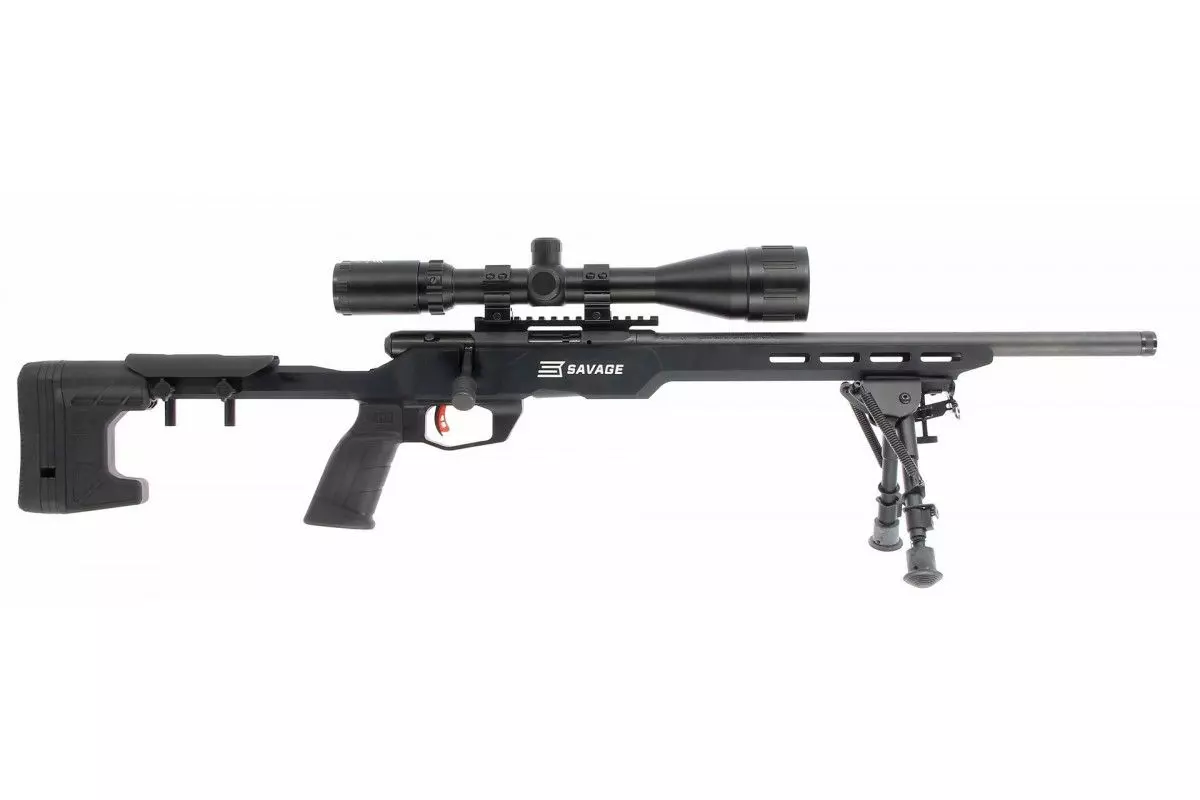 Carabine Savage B22 Precision châssis MDT filetée 1/2-28 Pack Sniper 