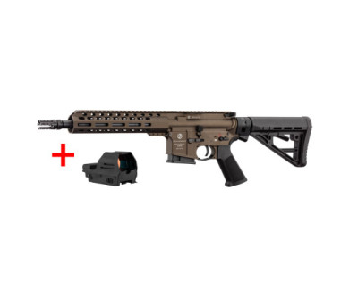 Pack SCHMEISSER AR15 S4F Bronze Canon de 10.5 Pouces Calibre 223 Remington + Point rouge Falke