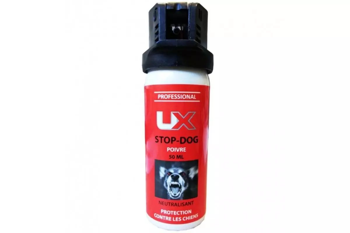 Bombe de défense UX Stop Dog Poivre 50 ml 
