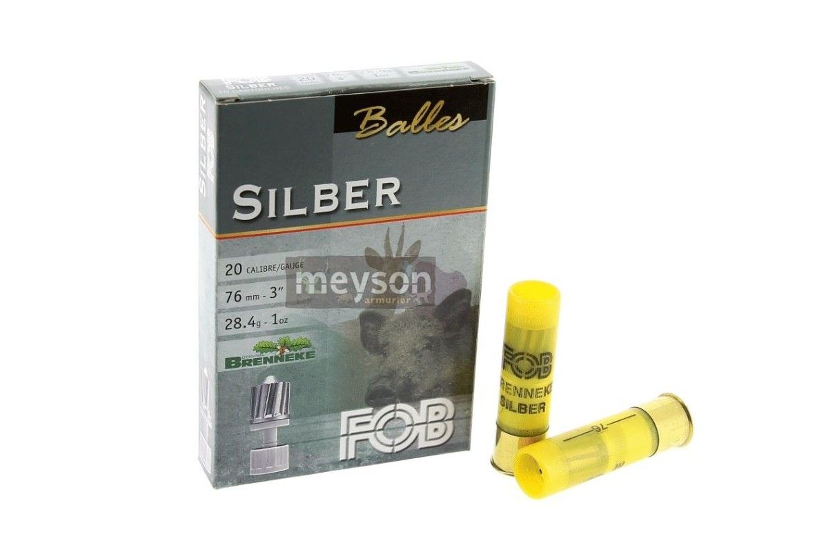 Balles calibre 20 FOB silber brenneke Balles calibre 20 FOB silber brenneke